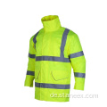 Wasserdichtes Hi Vis Hoodie Reißverschluss Reflektierende Sicherheitsjacke